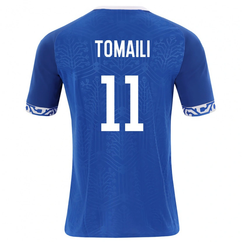 Danxen Hombre Camiseta Moldavia Serghei Tomaili #11 Azul Real Blanco 1ª Equipación 26-28 La Camisa México