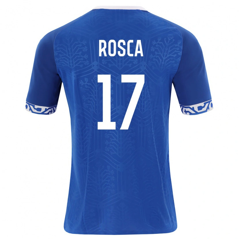 Danxen Hombre Camiseta Moldavia Bogdan Rosca #17 Azul Real Blanco 1ª Equipación 26-28 La Camisa México