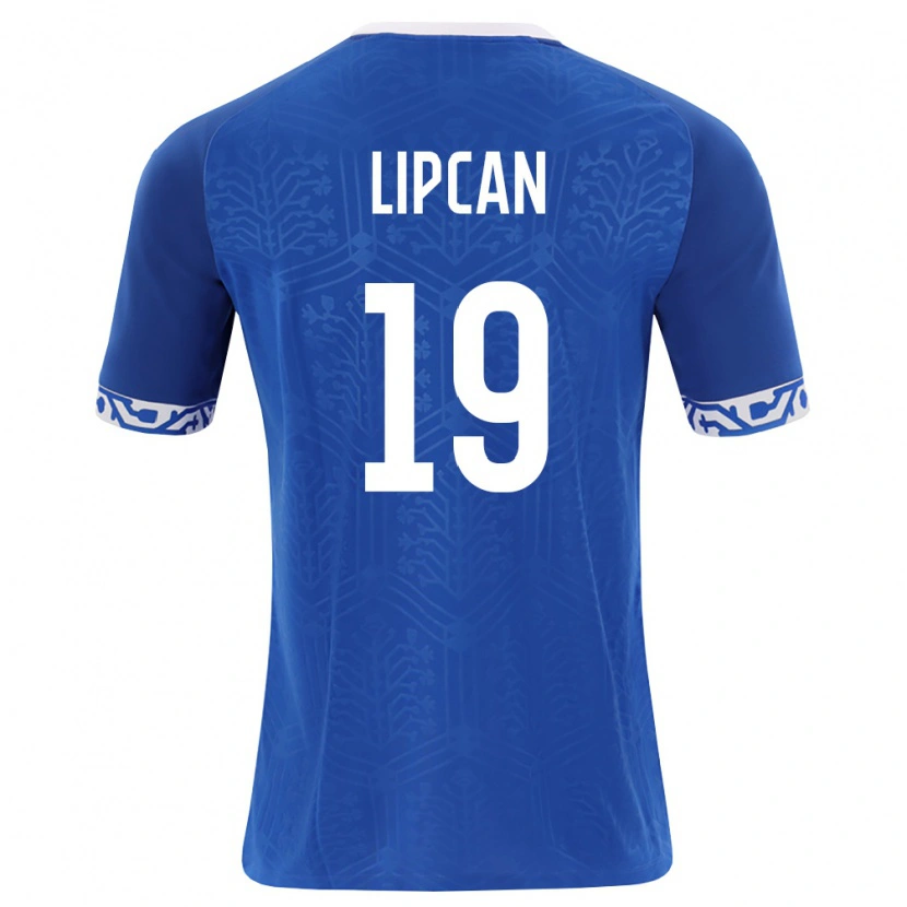 Danxen Hombre Camiseta Moldavia Nichita Lipcan #19 Azul Real Blanco 1ª Equipación 26-28 La Camisa México