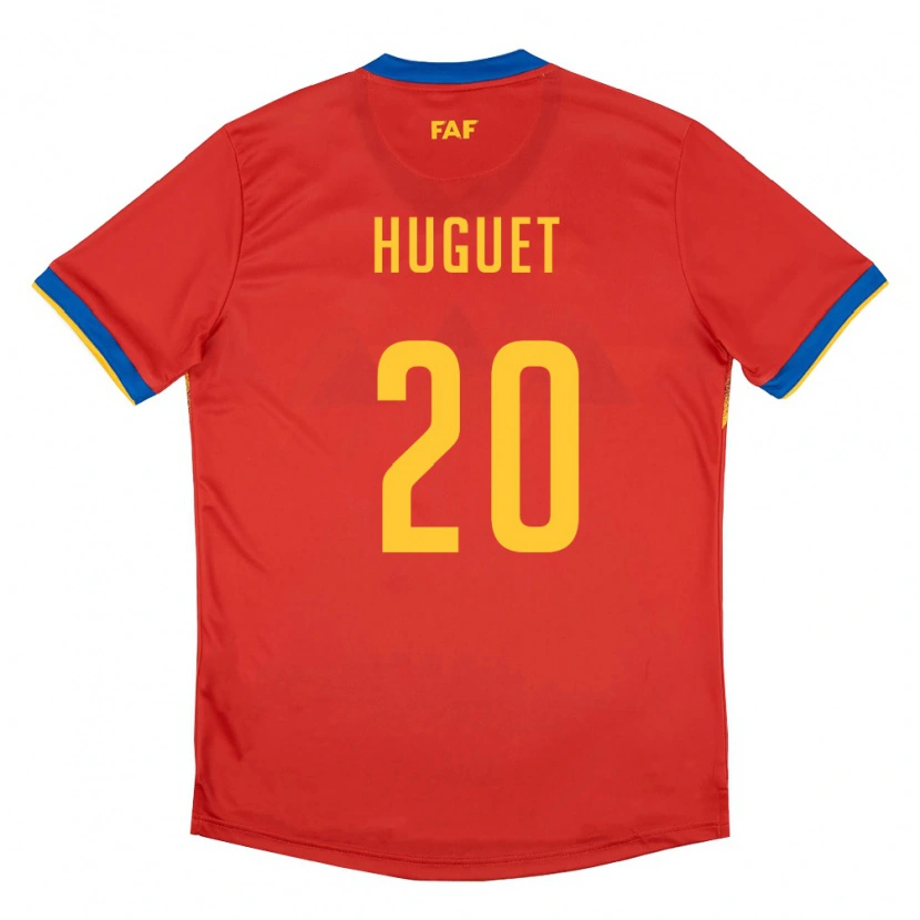 Danxen Hombre Camiseta Andorra Marc Huguet #20 Rojo Azul Amarillo 1ª Equipación 26-28 La Camisa México