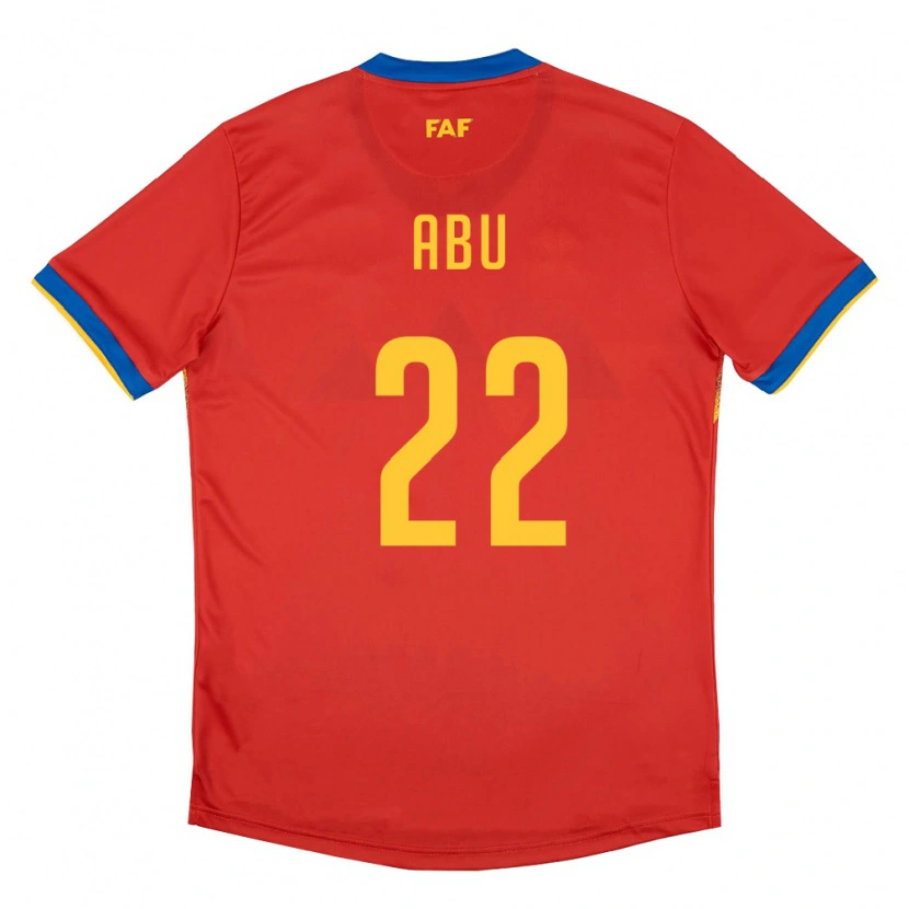 Danxen Hombre Camiseta Andorra Abu #22 Rojo Azul Amarillo 1ª Equipación 26-28 La Camisa México