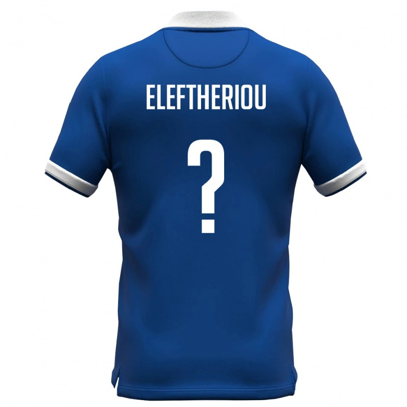 Danxen Hombre Camiseta Chipre Andreas Eleftheriou #0 Azul Real Blanco 1ª Equipación 26-28 La Camisa México