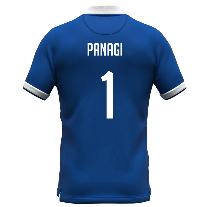 Danxen Hombre Camiseta Chipre Stavros Panagi #1 Azul Real Blanco 1ª Equipación 26-28 La Camisa México