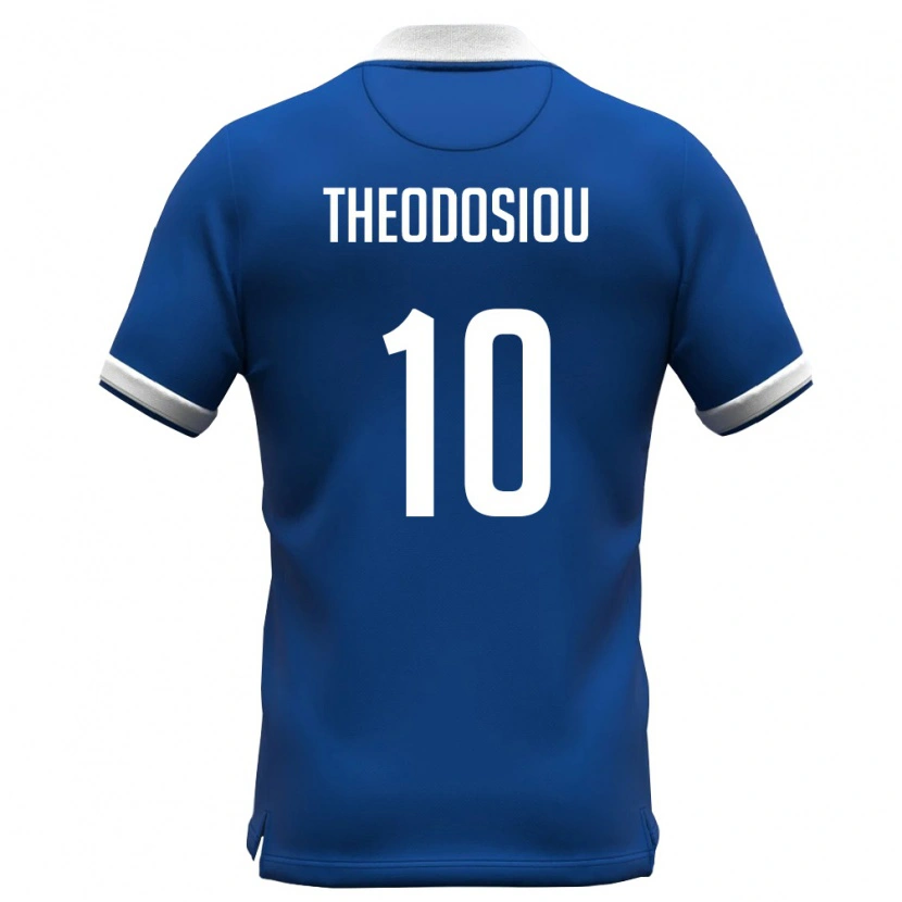 Danxen Hombre Camiseta Chipre Michalis Theodosiou #10 Azul Real Blanco 1ª Equipación 26-28 La Camisa México
