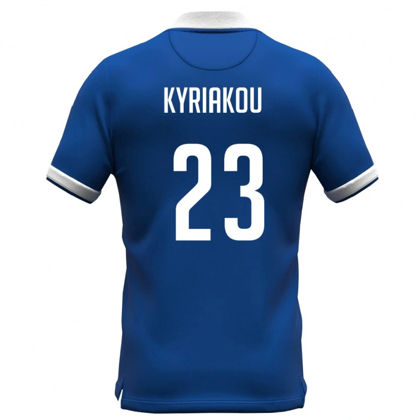 Danxen Hombre Camiseta Chipre Charalampos Kyriakou #23 Azul Real Blanco 1ª Equipación 26-28 La Camisa México