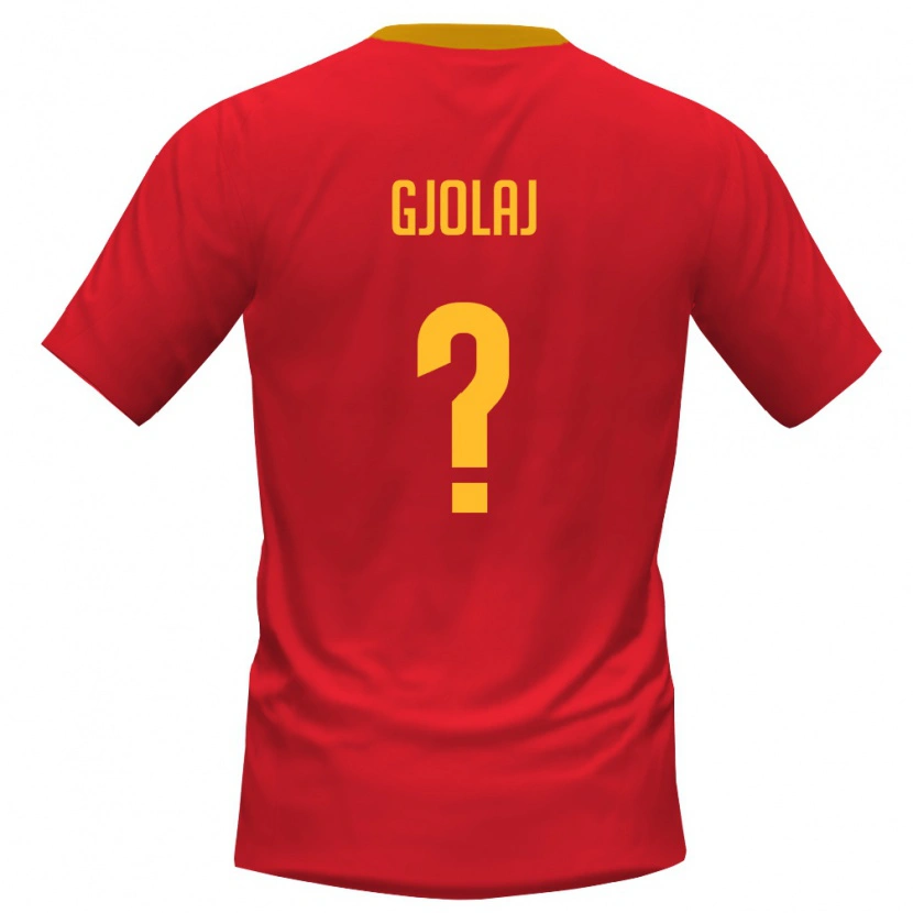 Danxen Hombre Camiseta Montenegro Mario Gjolaj #0 Rojo Amarillo 1ª Equipación 26-28 La Camisa México