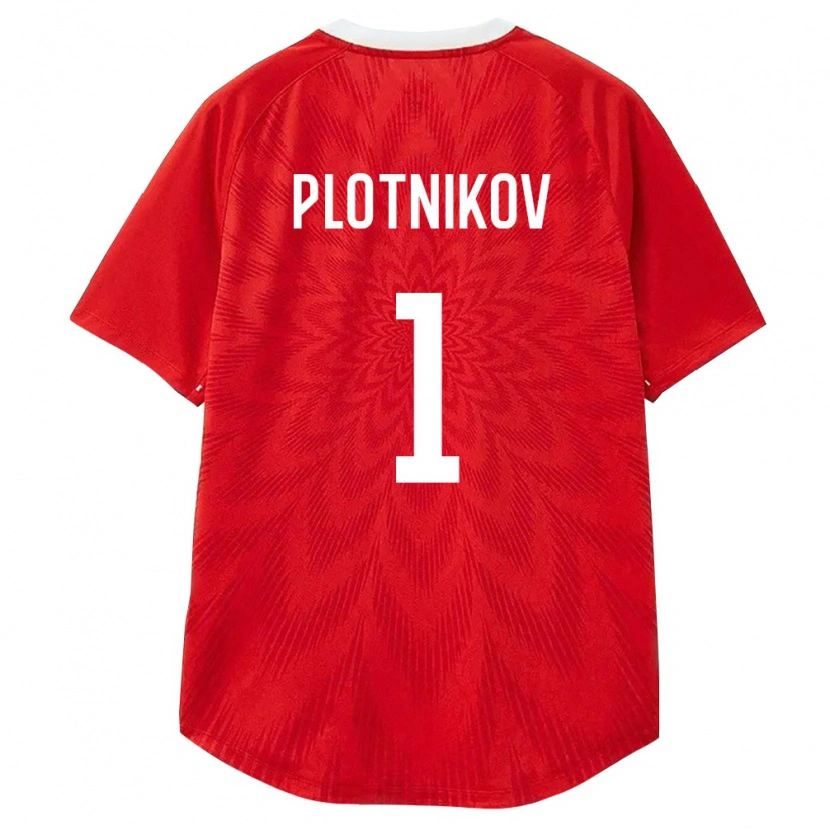 Danxen Hombre Camiseta Rusia Egor Plotnikov #1 Rojo Blanco Marrón 1ª Equipación 26-28 La Camisa México