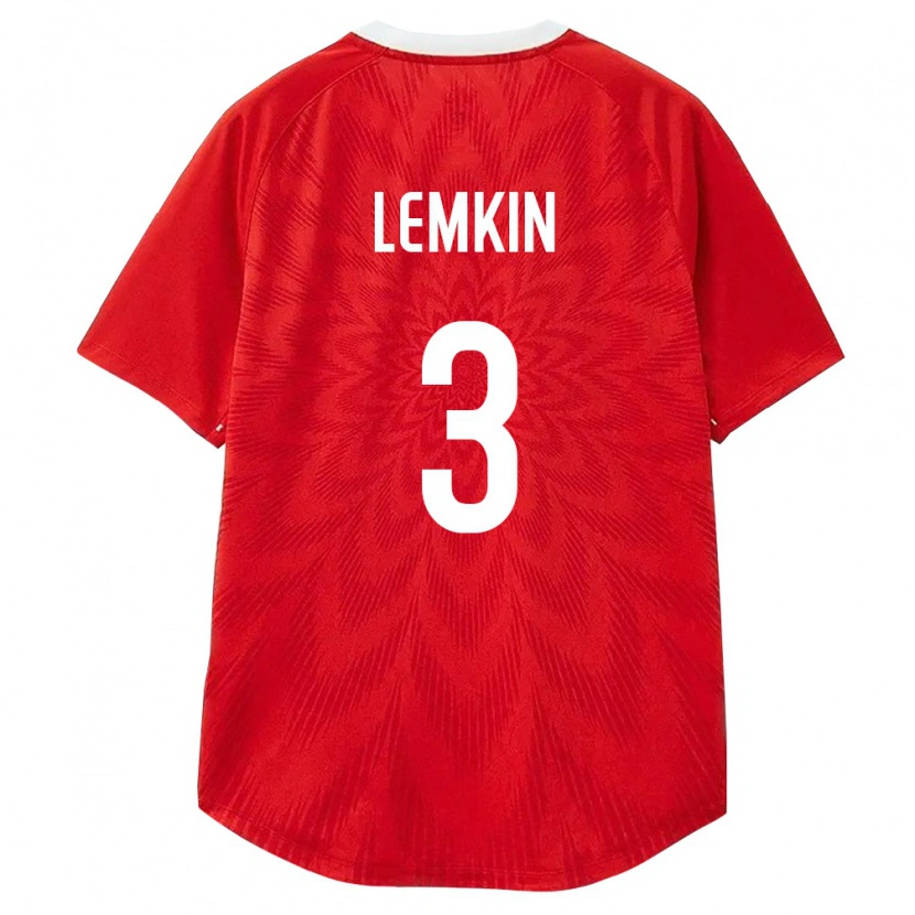 Danxen Hombre Camiseta Rusia Egor Lemkin #3 Rojo Blanco Marrón 1ª Equipación 26-28 La Camisa México
