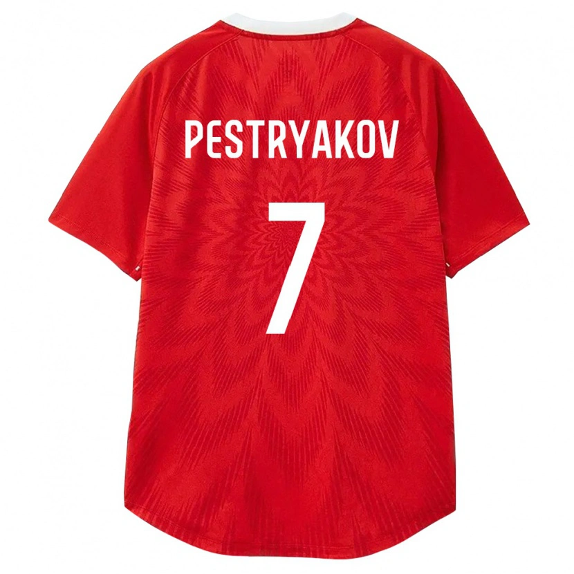Danxen Hombre Camiseta Rusia Dmitriy Pestryakov #7 Rojo Blanco Marrón 1ª Equipación 26-28 La Camisa México