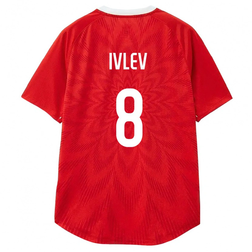 Danxen Hombre Camiseta Rusia Andrey Ivlev #8 Rojo Blanco Marrón 1ª Equipación 26-28 La Camisa México