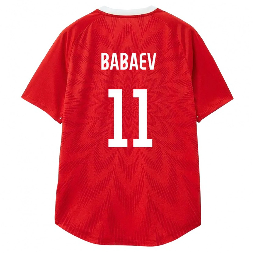 Danxen Hombre Camiseta Rusia Ulvi Babaev #11 Rojo Blanco Marrón 1ª Equipación 26-28 La Camisa México