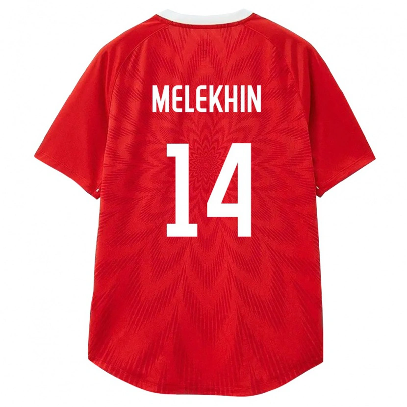 Danxen Hombre Camiseta Rusia Viktor Melekhin #14 Rojo Blanco Marrón 1ª Equipación 26-28 La Camisa México