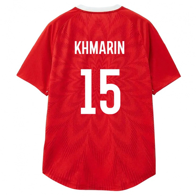 Danxen Hombre Camiseta Rusia Artem Khmarin #15 Rojo Blanco Marrón 1ª Equipación 26-28 La Camisa México