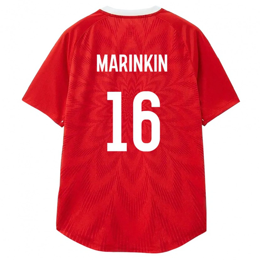 Danxen Hombre Camiseta Rusia Timofey Marinkin #16 Rojo Blanco Marrón 1ª Equipación 26-28 La Camisa México