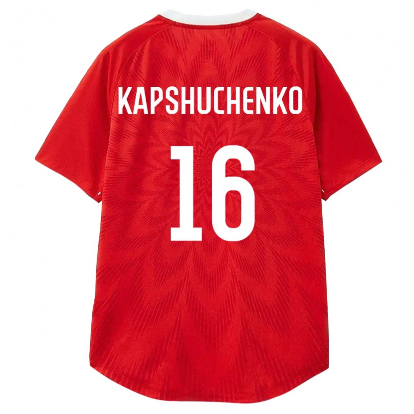 Danxen Hombre Camiseta Rusia Arkhip Kapshuchenko #16 Rojo Blanco Marrón 1ª Equipación 26-28 La Camisa México