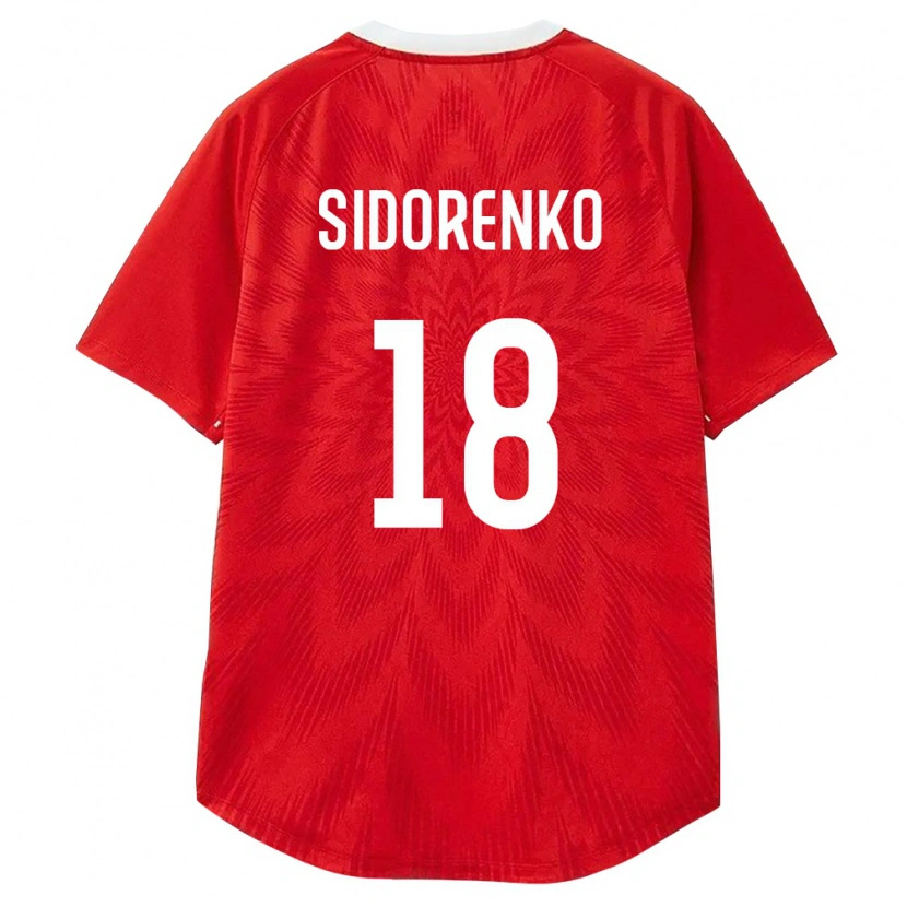Danxen Hombre Camiseta Rusia Artem Sidorenko #18 Rojo Blanco Marrón 1ª Equipación 26-28 La Camisa México