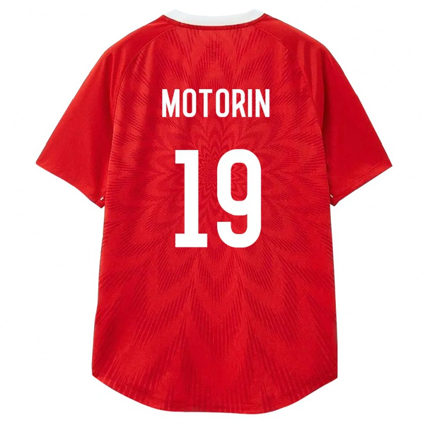 Danxen Hombre Camiseta Rusia Daniil Motorin #19 Rojo Blanco Marrón 1ª Equipación 26-28 La Camisa México