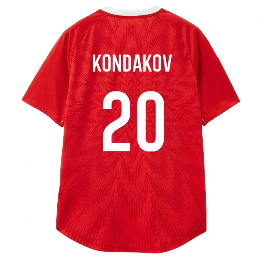 Danxen Hombre Camiseta Rusia Daniil Kondakov #20 Rojo Blanco Marrón 1ª Equipación 26-28 La Camisa México
