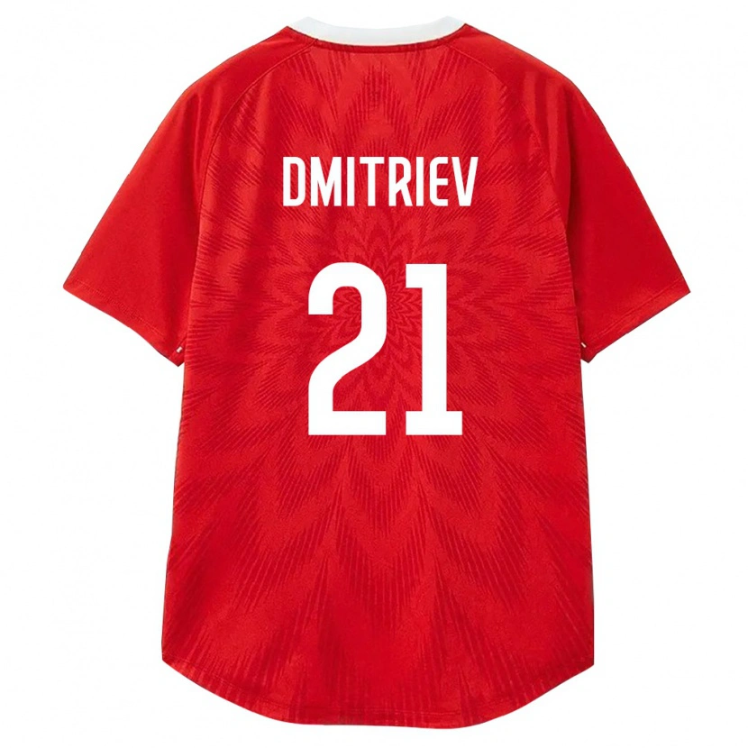 Danxen Hombre Camiseta Rusia Igor Dmitriev #21 Rojo Blanco Marrón 1ª Equipación 26-28 La Camisa México