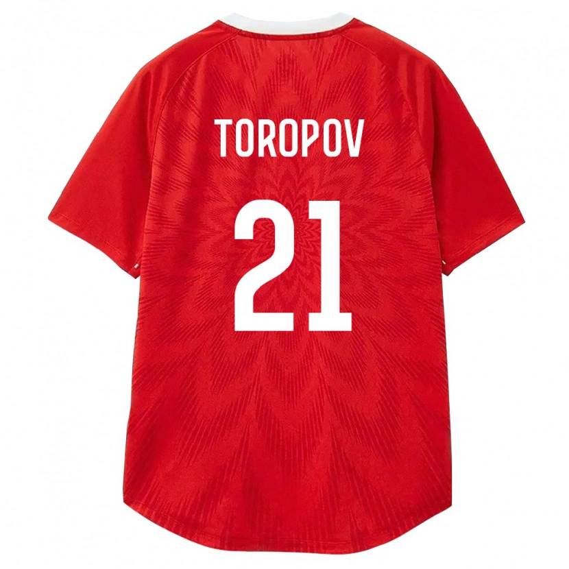Danxen Hombre Camiseta Rusia Egor Toropov #21 Rojo Blanco Marrón 1ª Equipación 26-28 La Camisa México