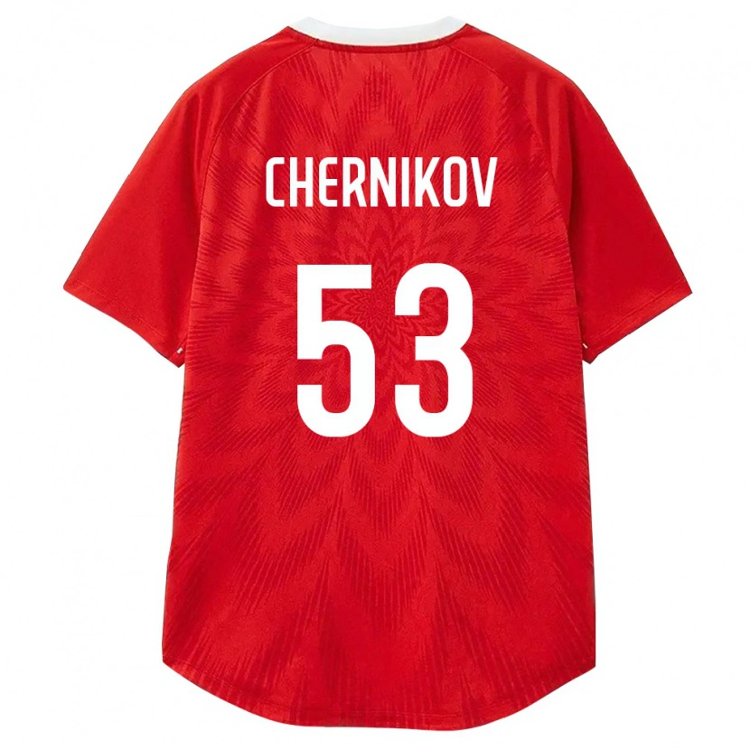 Danxen Hombre Camiseta Rusia Aleksandr Chernikov #53 Rojo Blanco Marrón 1ª Equipación 26-28 La Camisa México