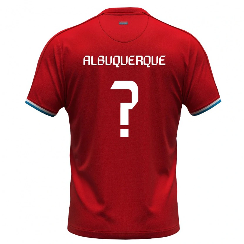 Danxen Hombre Camiseta Luxemburgo Rodrigo Delgado De Albuquerque #0 Rojo Blanco Azul 1ª Equipación 26-28 La Camisa México