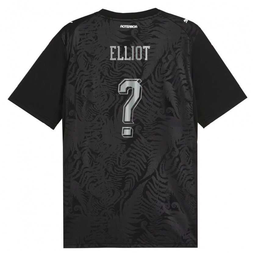 Danxen Hombre Camiseta Nueva Zelanda Callan Elliot #0 Blanco Negro Gris 1ª Equipación 26-28 La Camisa México