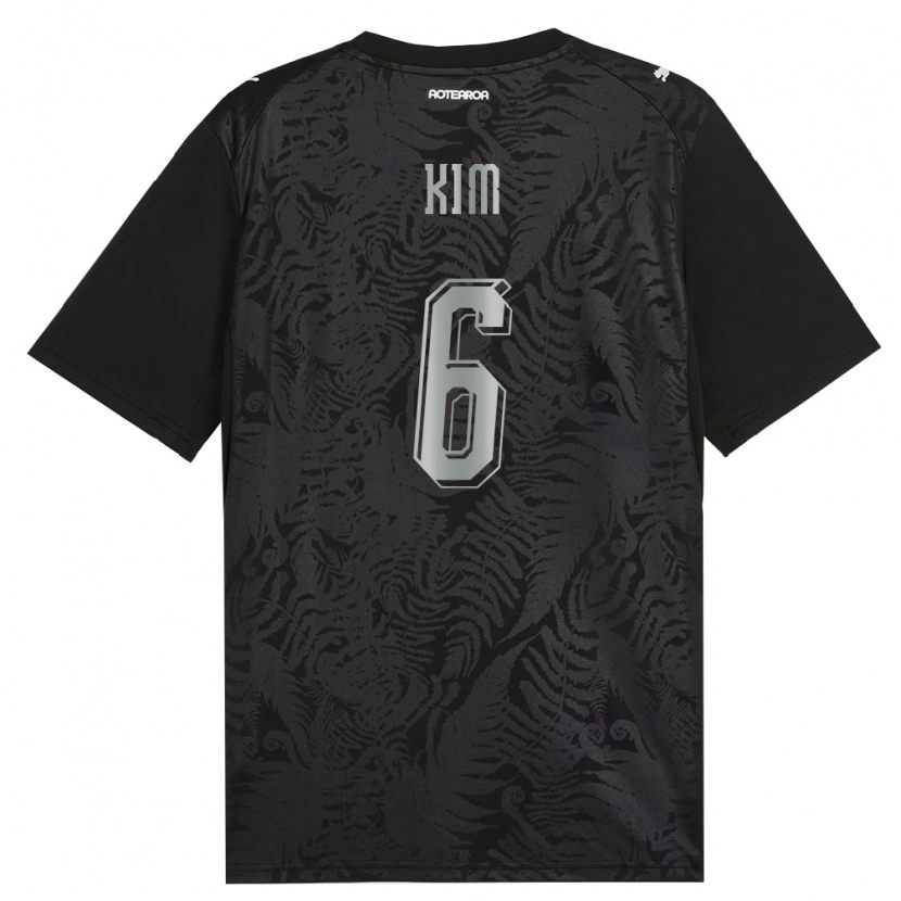 Danxen Hombre Camiseta Nueva Zelanda Damion Kim #6 Blanco Negro Gris 1ª Equipación 26-28 La Camisa México