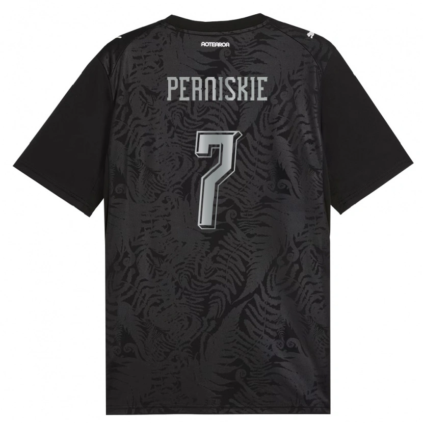 Danxen Hombre Camiseta Nueva Zelanda Jack Perniskie #7 Blanco Negro Gris 1ª Equipación 26-28 La Camisa México