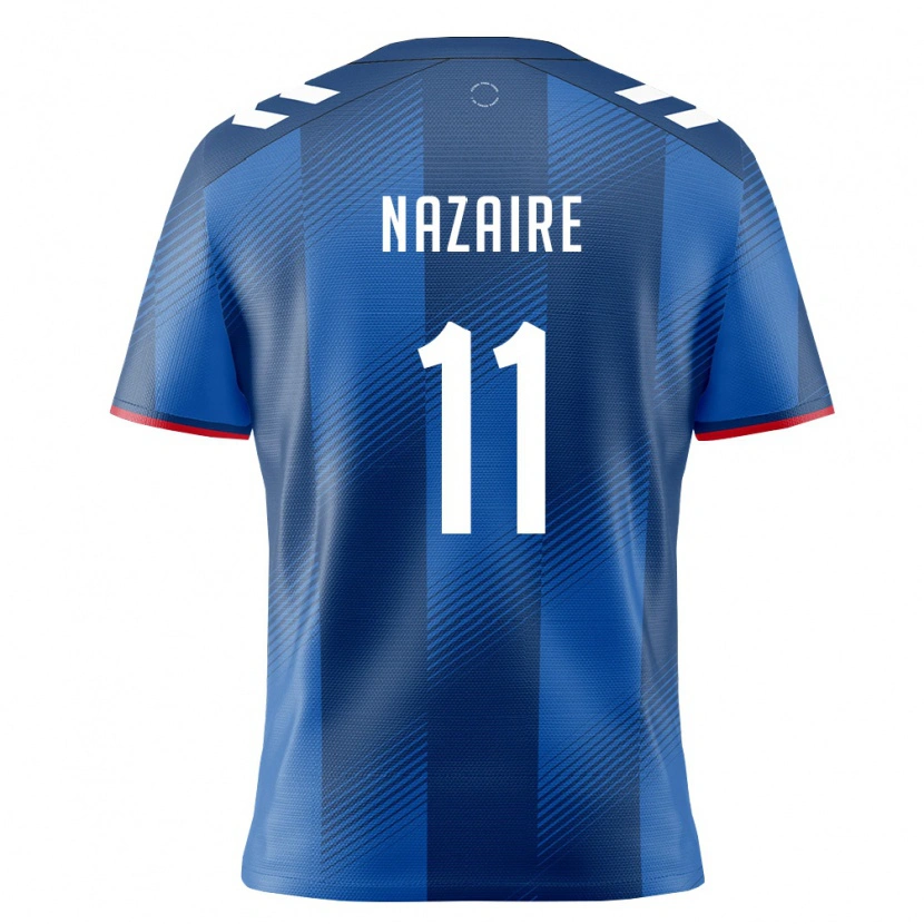 Danxen Hombre Camiseta Puerto Rico Marcus Nazaire #11 Azul Real Rojo Blanco 1ª Equipación 26-28 La Camisa México