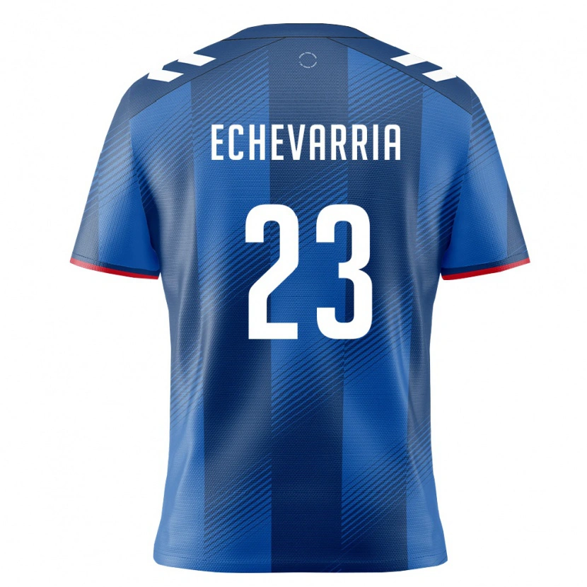 Danxen Hombre Camiseta Puerto Rico Steven Echevarria #23 Azul Real Rojo Blanco 1ª Equipación 26-28 La Camisa México