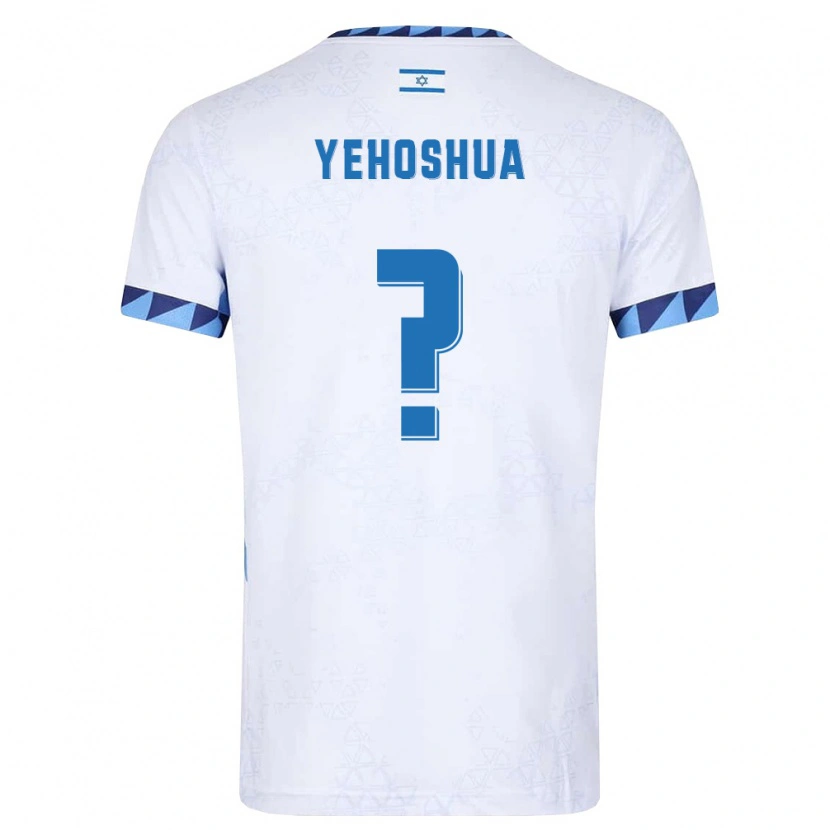 Danxen Hombre Camiseta Israel Niv Yehoshua #0 Blanco Azul Claro 1ª Equipación 26-28 La Camisa México