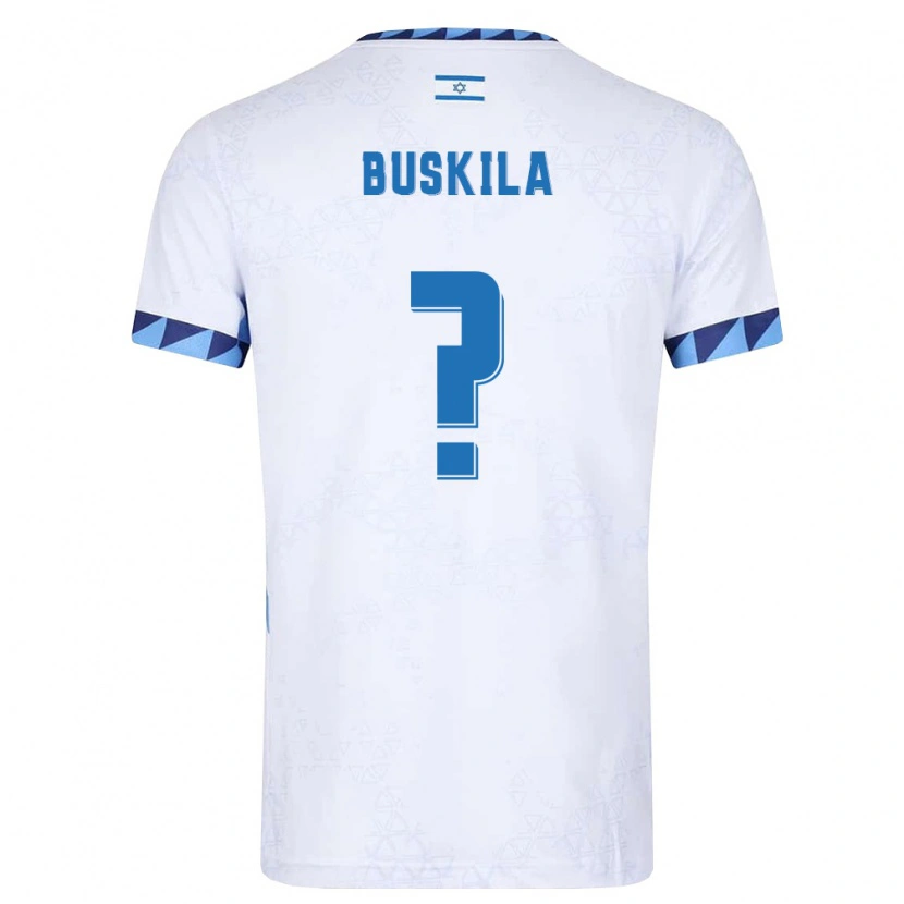 Danxen Hombre Camiseta Israel Mor Buskila #0 Blanco Azul Claro 1ª Equipación 26-28 La Camisa México