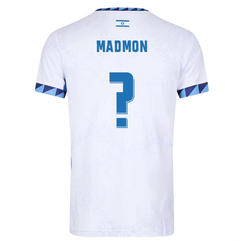 Danxen Hombre Camiseta Israel Elad Madmon #0 Blanco Azul Claro 1ª Equipación 26-28 La Camisa México
