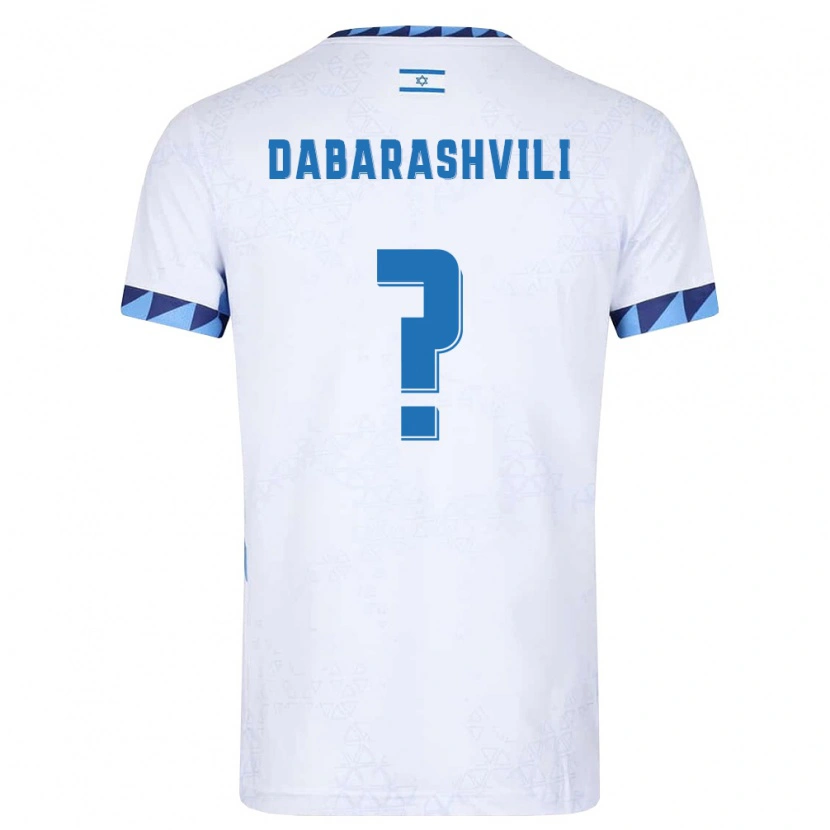 Danxen Hombre Camiseta Israel Noam Dabarashvili #0 Blanco Azul Claro 1ª Equipación 26-28 La Camisa México