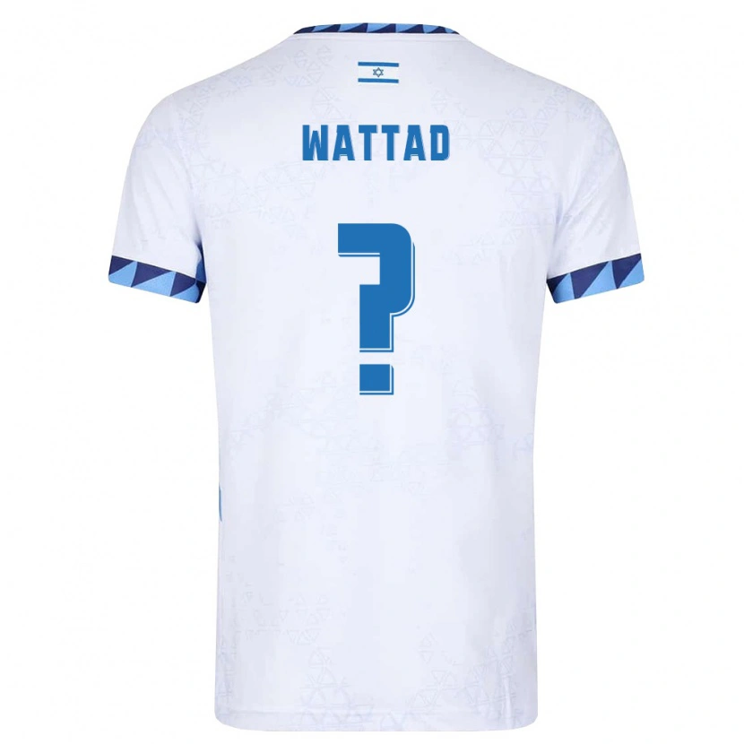 Danxen Hombre Camiseta Israel Yazn Wattad #0 Blanco Azul Claro 1ª Equipación 26-28 La Camisa México