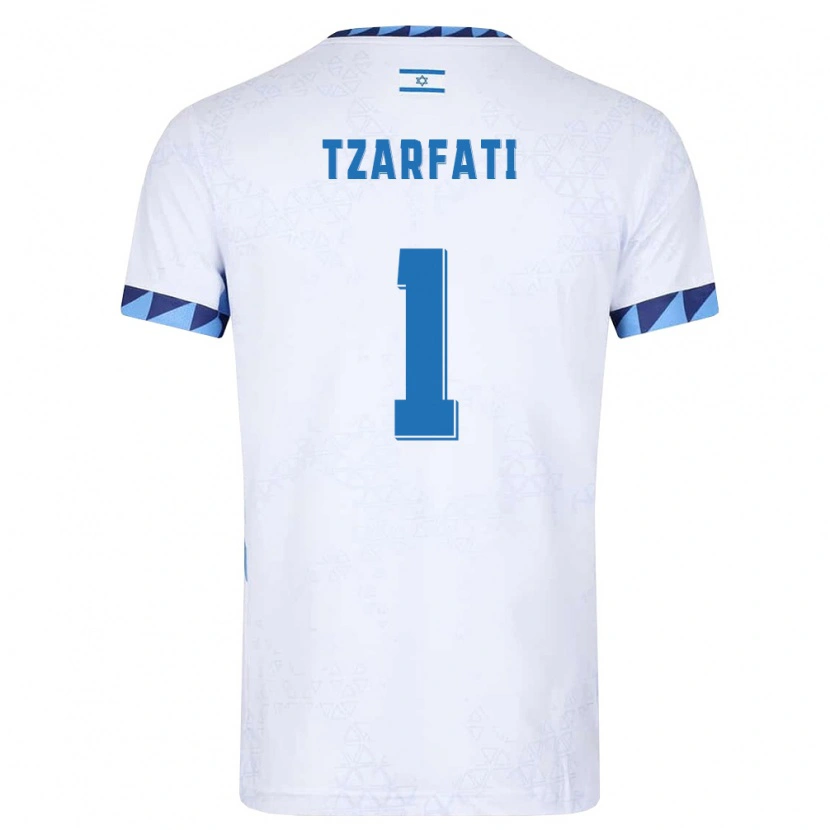Danxen Hombre Camiseta Israel Tomer Tzarfati #1 Blanco Azul Claro 1ª Equipación 26-28 La Camisa México