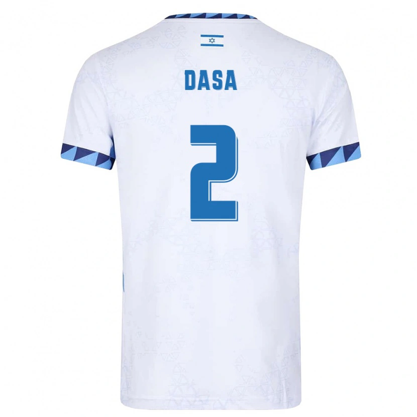 Danxen Hombre Camiseta Israel Eli Dasa #2 Blanco Azul Claro 1ª Equipación 26-28 La Camisa México