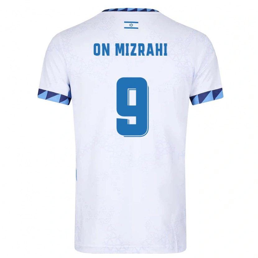 Danxen Hombre Camiseta Israel Li On Mizrahi #9 Blanco Azul Claro 1ª Equipación 26-28 La Camisa México