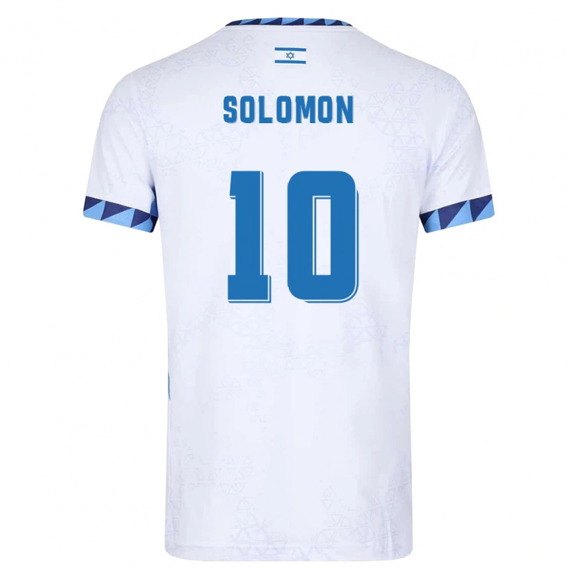Danxen Hombre Camiseta Israel Manor Solomon #10 Blanco Azul Claro 1ª Equipación 26-28 La Camisa México