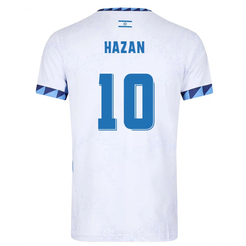 Danxen Hombre Camiseta Israel Liran Hazan #10 Blanco Azul Claro 1ª Equipación 26-28 La Camisa México