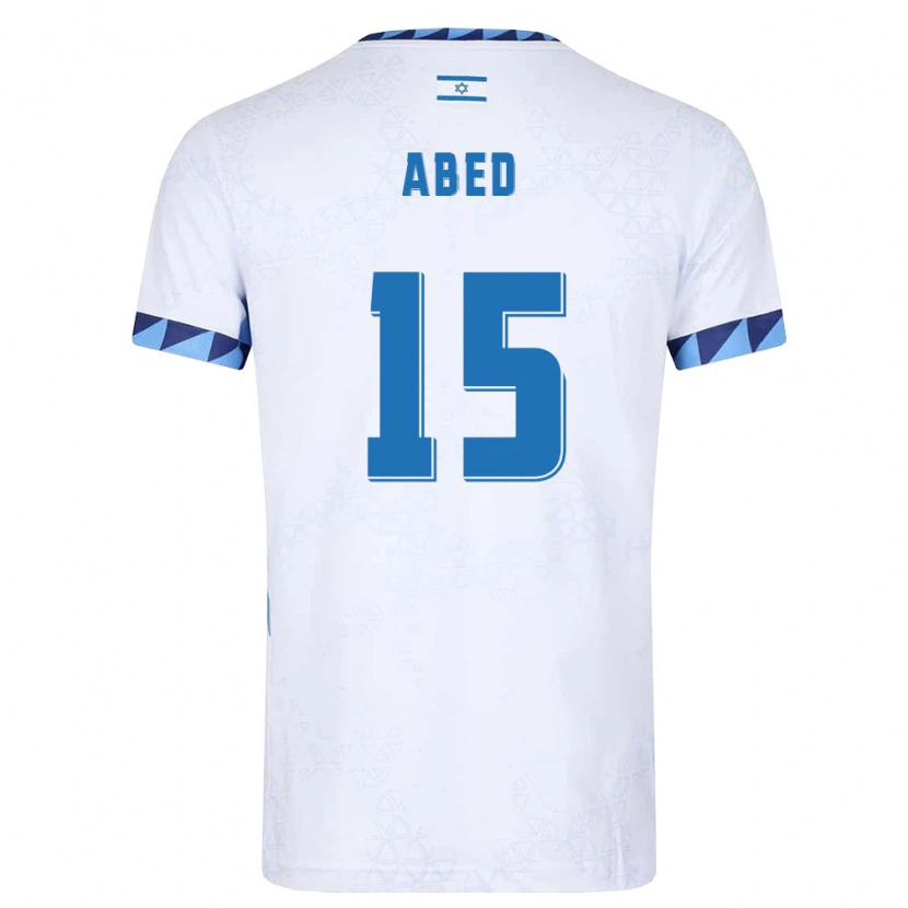 Danxen Hombre Camiseta Israel Tay Abed #15 Blanco Azul Claro 1ª Equipación 26-28 La Camisa México