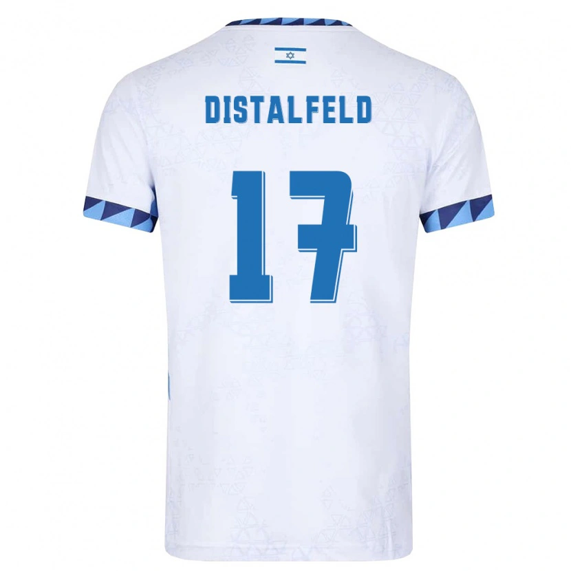Danxen Hombre Camiseta Israel Yanai Distalfeld #17 Blanco Azul Claro 1ª Equipación 26-28 La Camisa México