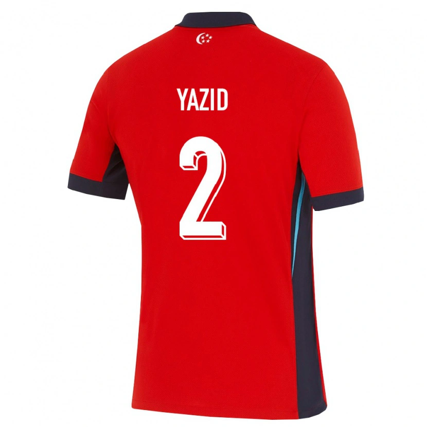Danxen Hombre Camiseta Singapur Aqil Yazid #2 Rojo Blanco Negro 1ª Equipación 26-28 La Camisa México