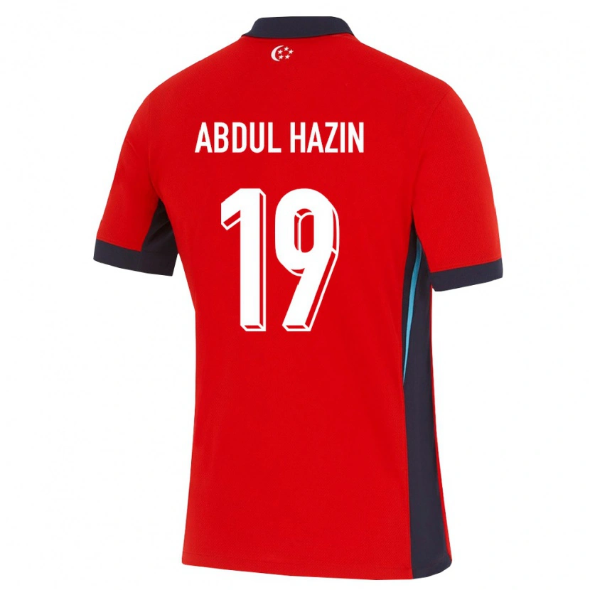 Danxen Hombre Camiseta Singapur Danish Abdul Hazin #19 Rojo Blanco Negro 1ª Equipación 26-28 La Camisa México
