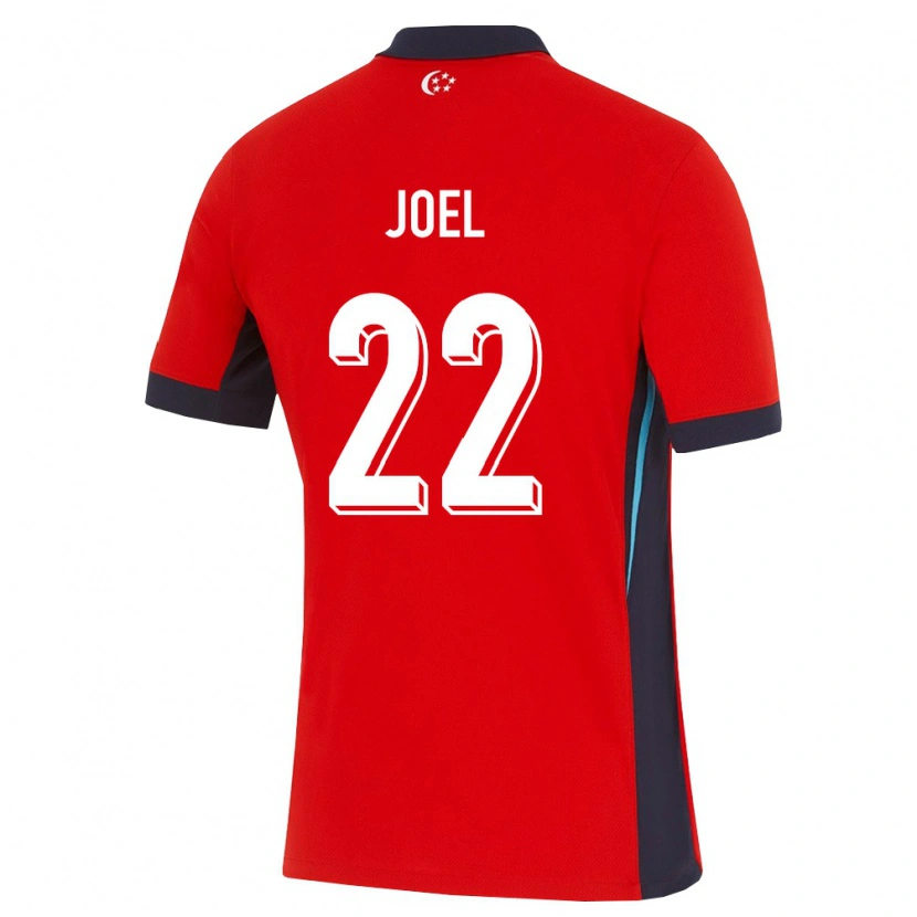 Danxen Hombre Camiseta Singapur Joel Chew #22 Rojo Blanco Negro 1ª Equipación 26-28 La Camisa México