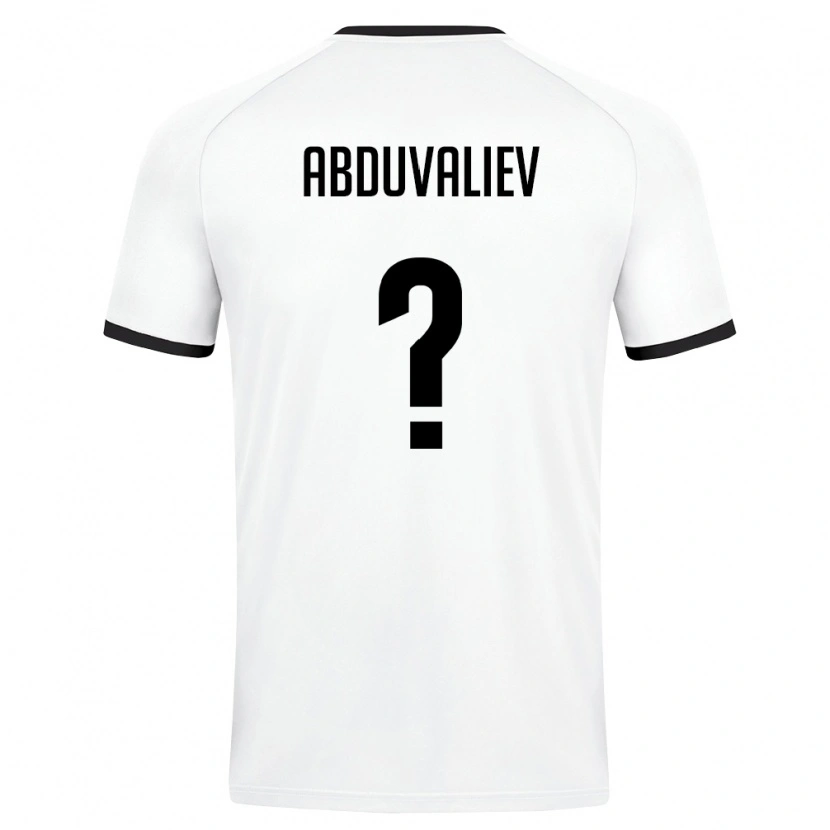 Danxen Hombre Camiseta Uzbekistán Kamoliddin Abduvaliev #0 Blanco Verde Oscuro 2ª Equipación 26-28 La Camisa México