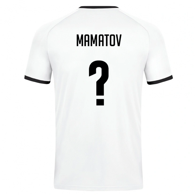 Danxen Hombre Camiseta Uzbekistán Abubakr Mamatov #0 Blanco Verde Oscuro 2ª Equipación 26-28 La Camisa México