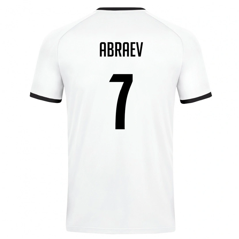 Danxen Hombre Camiseta Uzbekistán Kuvonch Abraev #7 Blanco Verde Oscuro 2ª Equipación 26-28 La Camisa México
