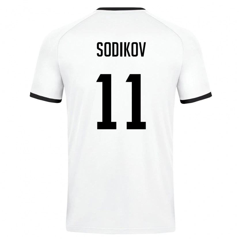 Danxen Hombre Camiseta Uzbekistán Sayfiddin Sodikov #11 Blanco Verde Oscuro 2ª Equipación 26-28 La Camisa México